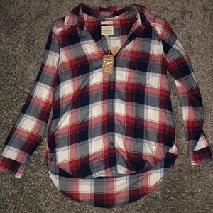 A&E plaid button up shirt